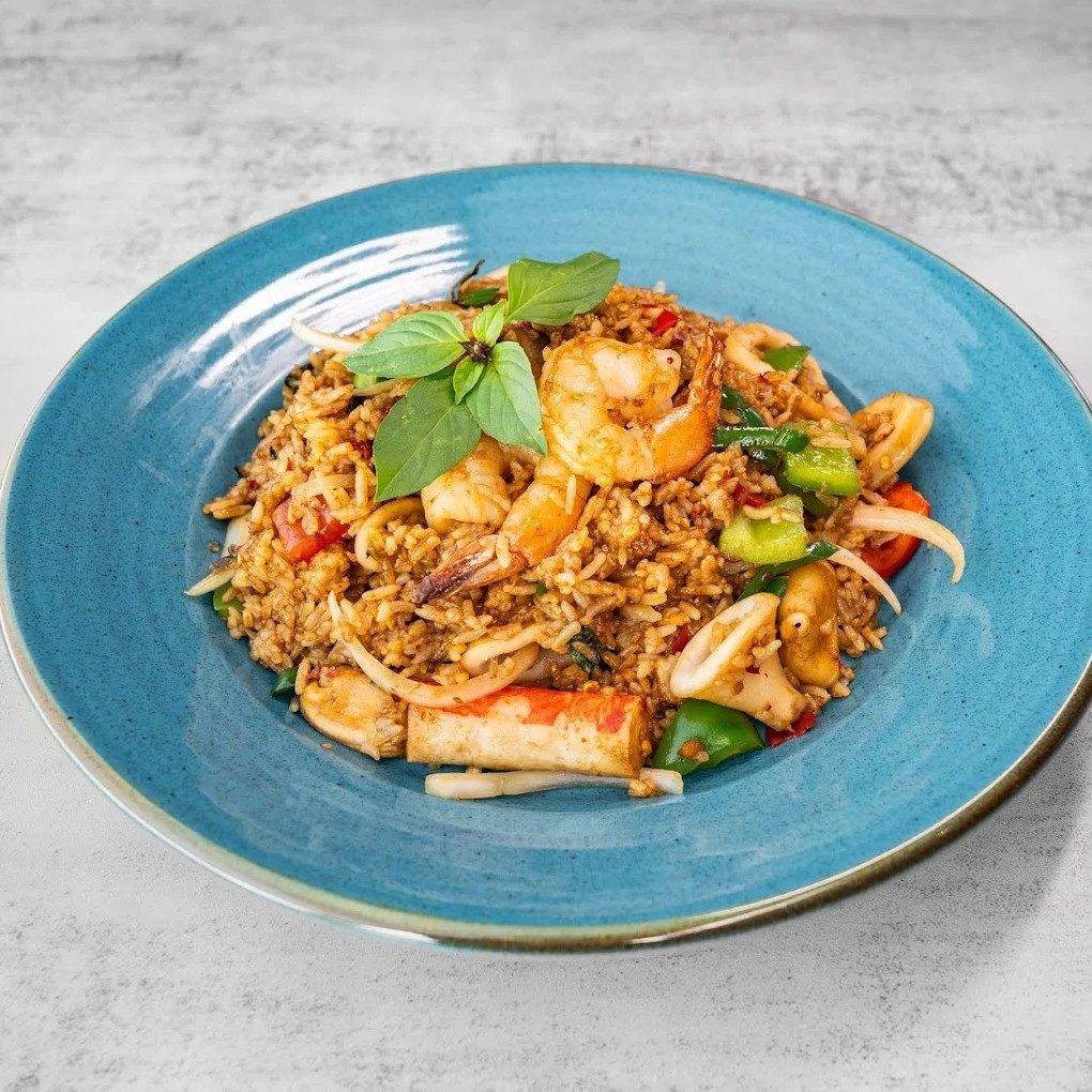 Spicy Seafood Combination Fried Rice.